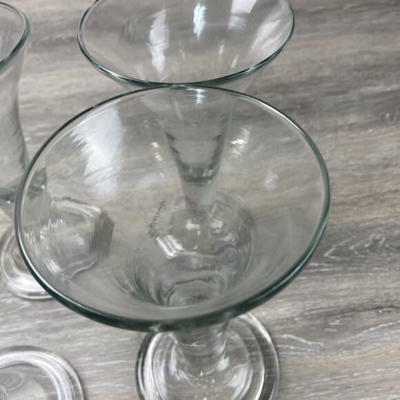 (7) Vintage Tall Colonial Williamsburg Drinking Glass Hand Blown Unbranded 7 1/4 - Picture 4 of 7